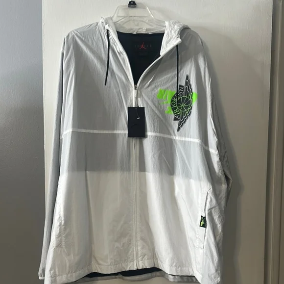 NWT Men's Nike Air Jordan Jumpman Wings Hooded Windbreaker Jacket - Picture 2 of 7